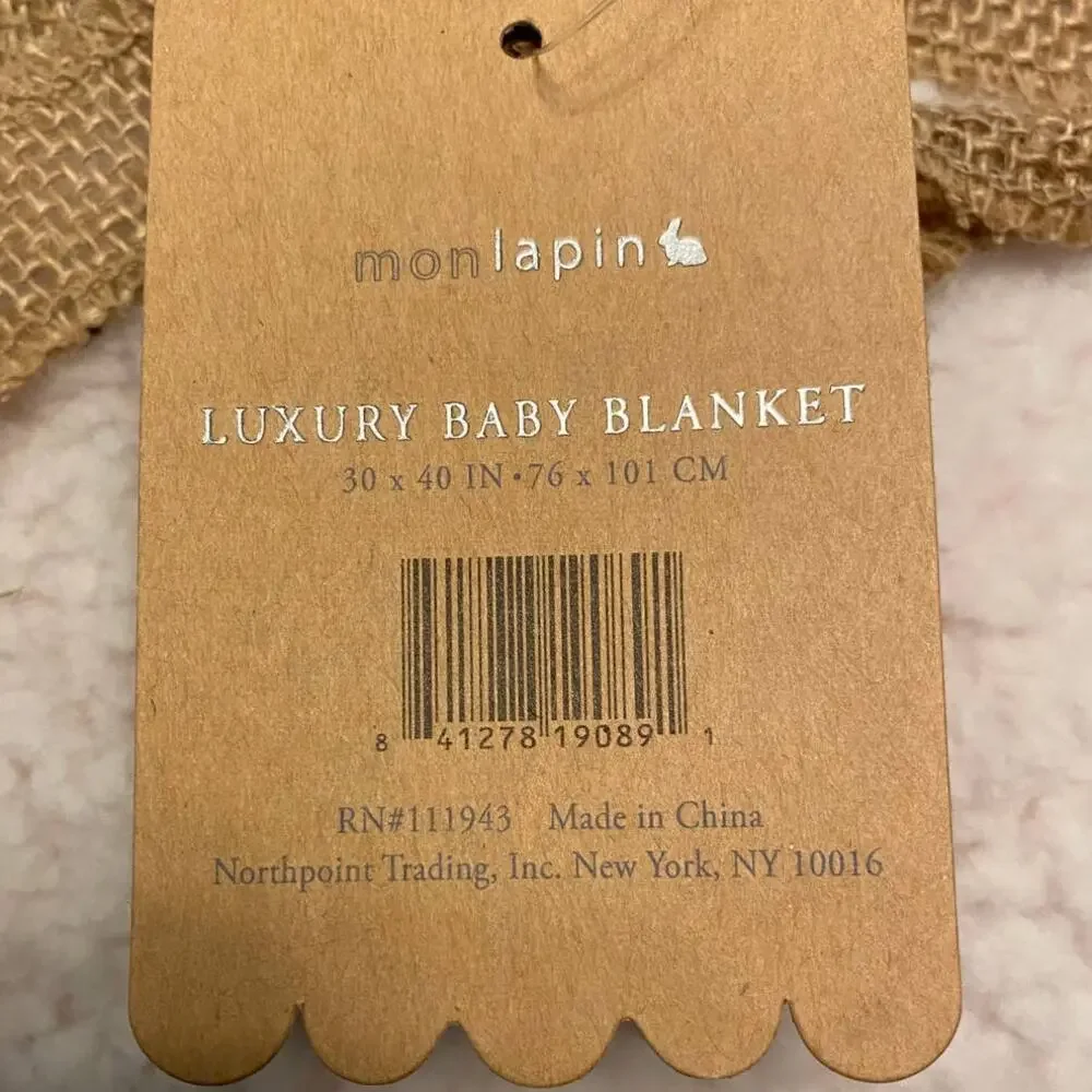 NWT Baby Pink Mon Lapin Fleece Baby Pink Blanket